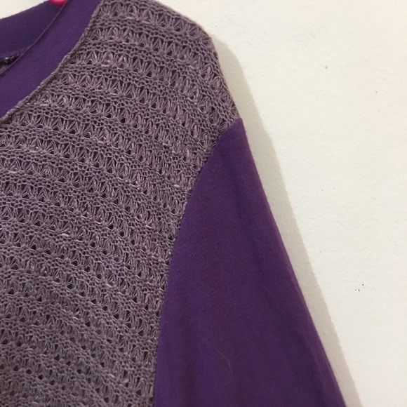 Suzanne Betro Purple Top with Lace Hem Flowing Romantic Size XL NWT - Picture 6 of 6